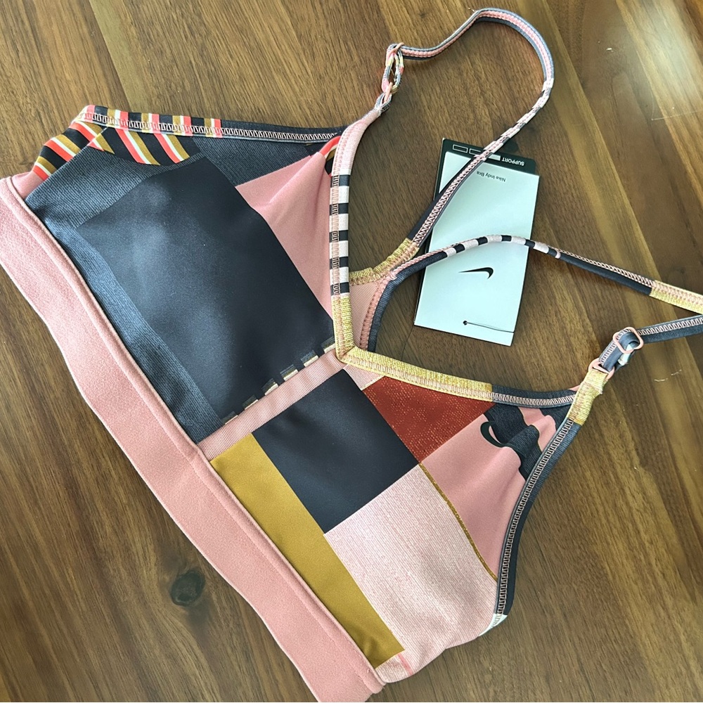 Nike NWT Colorful Patchwork Sports Bra